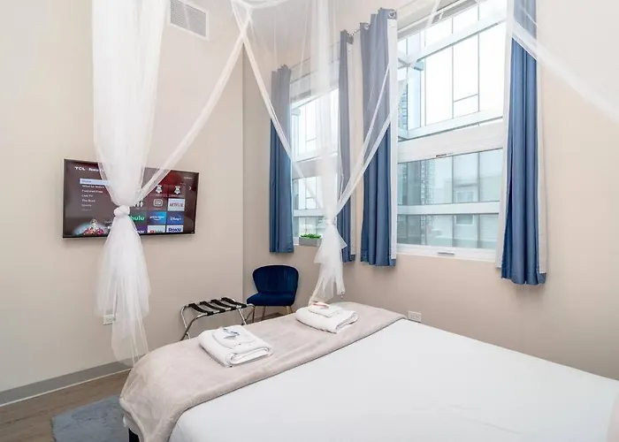 Apartamento Mccormick Oasis With Balcony, Optional Parking, Patio And Gym Sleeps 6 Near Mccormick Place, Grant Park, Soldier Field & Museum Campus